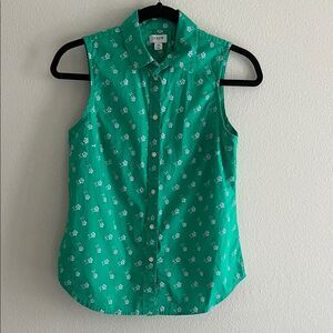J Crew Cotton Button Front Tank Top XS